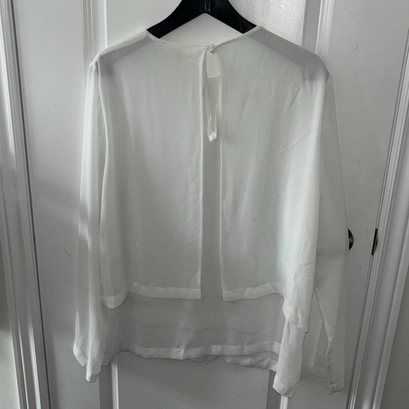 MICHAEL Michael Kors White Women’s Long Sleeve Blouse - Picture 2 of 7